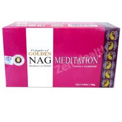 12 x Golden Meditation Nag Champa Incense Stick Packs - Sweet Vanilla and Vetivert Fragrance