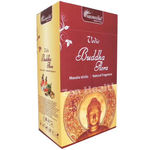 12 x Vedic Buddha Flora Incense Stick Packs - Sweet Floral Musky Scent - Whole Box