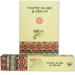 12 x Green Tree Native Soul White Sage and Cedar Incense Stick Packs