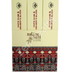 12 x Green Tree Native Soul White Sage and Dragons Blood Incense Stick Packs