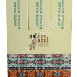 12 x Green Tree Native Soul White Sage and Palo Santo Incense Stick Packs