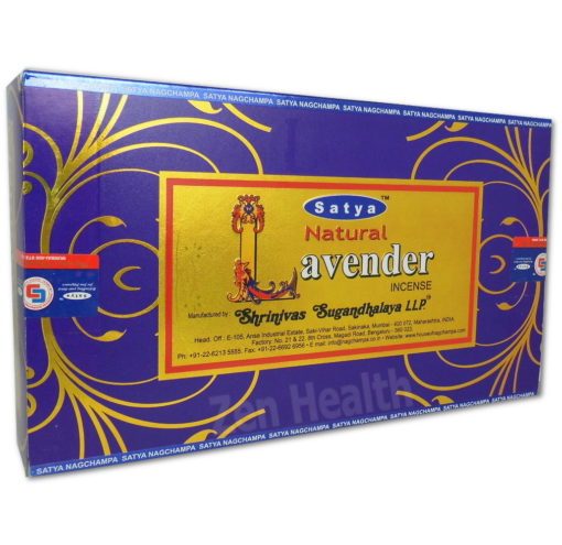 12 x Satya Natural Lavender Incense Stick Packs