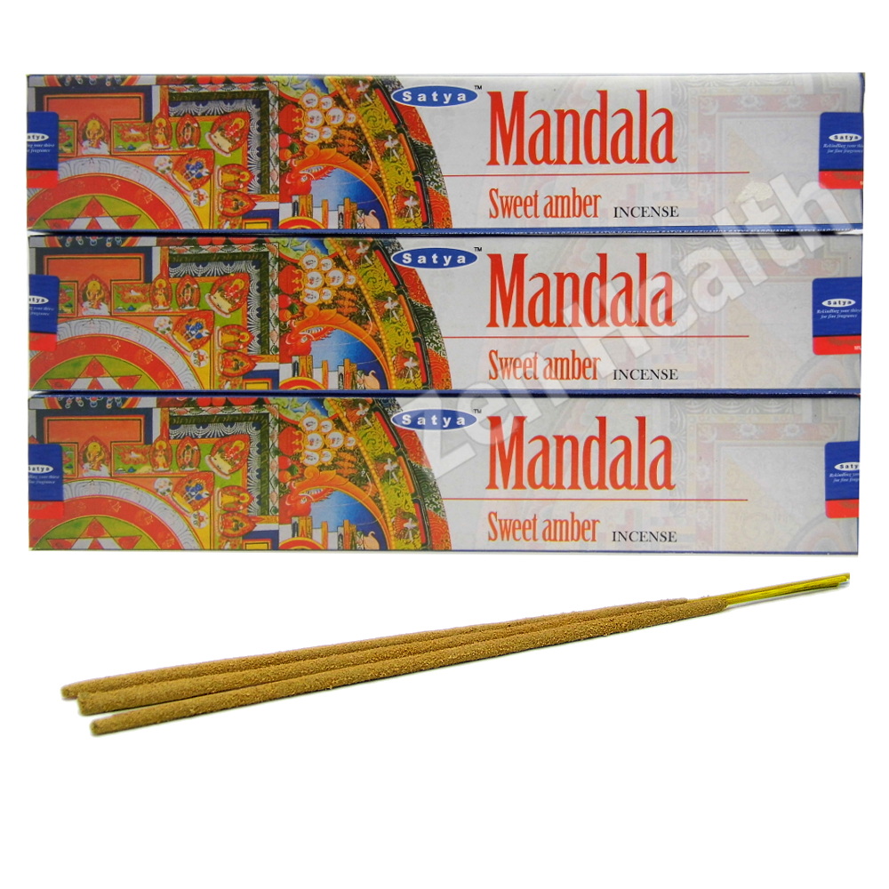Satya Mandala Incense Sticks - Relaxing Sweet Amber Aroma