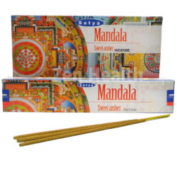12 x Satya Mandala Incense Sticks Packs - Relaxing Sweet Amber Aroma