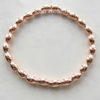 Rose Gold Plated Sterling Silver Oval Stretchable Bead Bracelet