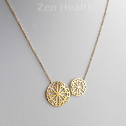 Ladies Beautiful Filigree 9ct Gold Plated Sterling Silver Necklace and Pendant
