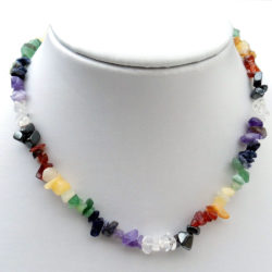 Chakra Necklace Full 7 Chakra With Chipped Stones For Reiki Healing