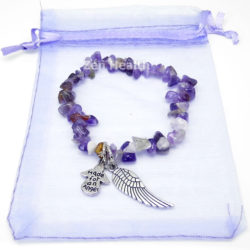 Guardian Angel Amethyst Charm Bracelet - Made For An Angel Insignia