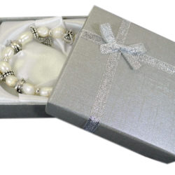White Natural Freshwater Pearl Owl Charm Bracelet