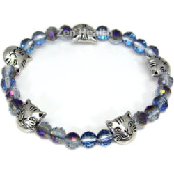 Smiling Cat Themed Charm Bracelet