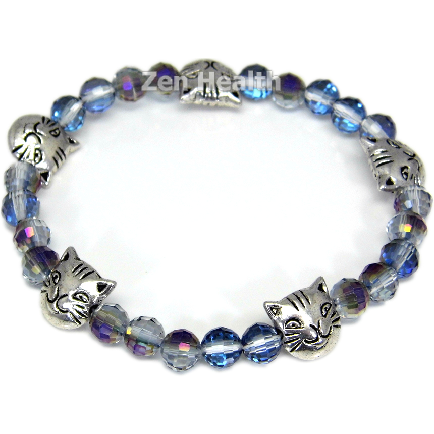 Smiling Cat Themed Charm Bracelet