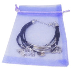 Nature Themed Charm Bracelet With Tree, Leaves and Bird Charms
