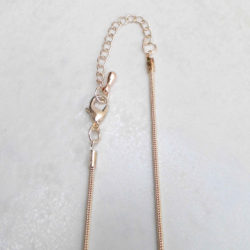 Ladies Rose Gold Plated Teardrop Necklace