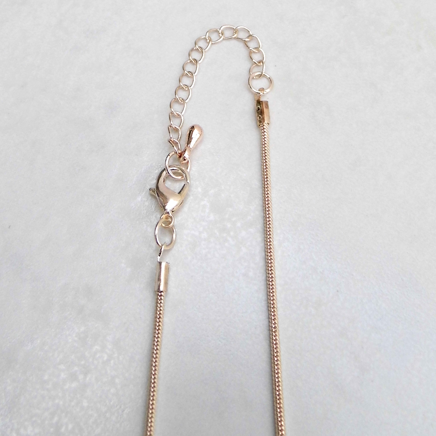 Ladies Rose Gold Plated Teardrop Necklace