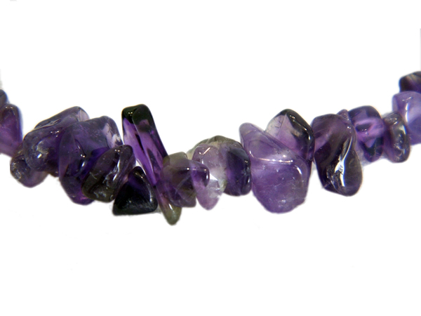Jewellery - Purple Amethyst Gemstone Bracelet Chipped Stones
