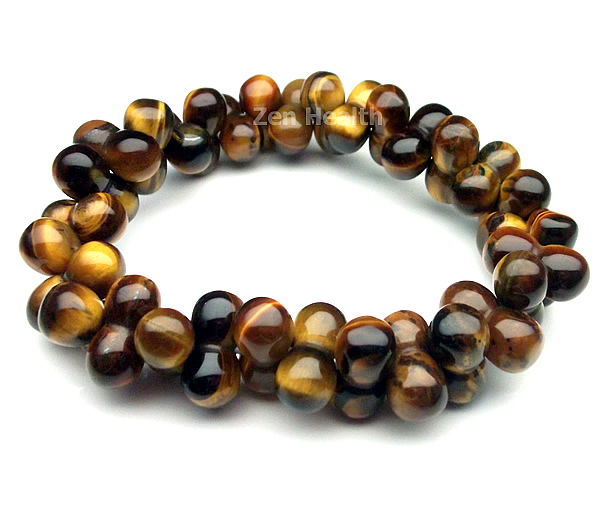 Natural Tigers-Eye Gemstone Bracelet With Colourful Stones
