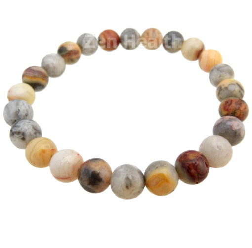 Crazy Lace Agate 8mm Natural Gemstone Bracelet