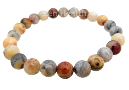 Crazy Lace Agate 8mm Natural Gemstone Bracelet