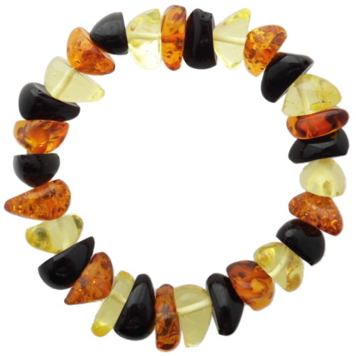 Quality Baltic Amber Large Polished Stones Bracelet