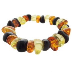 Quality Baltic Amber Large Polished Stones Bracelet