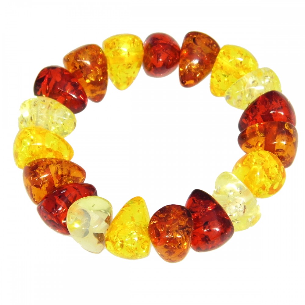 Large Stone Baltic Amber Quality Polished Bracelet - Design 1
