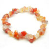 Natural Carnelian Gemstone Bracelet Elasticated