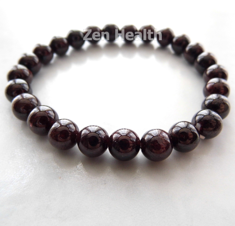Blood Garnet Natural Gemstone Bracelet With 8mm Balls