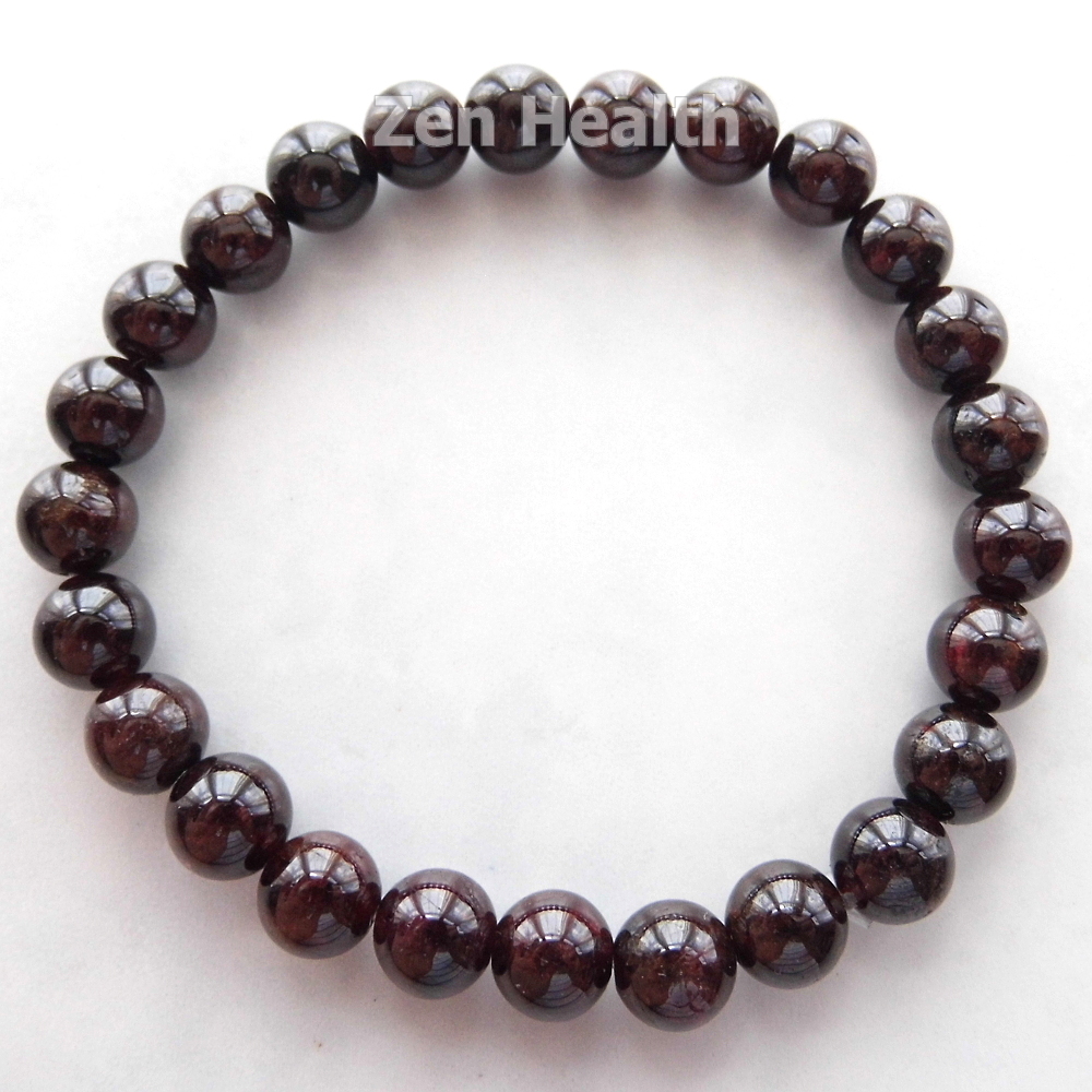Blood Garnet Natural Gemstone Bracelet With 8mm Balls