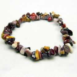 Natural Mookaite Jasper Gemstone Bracelet Elasticated