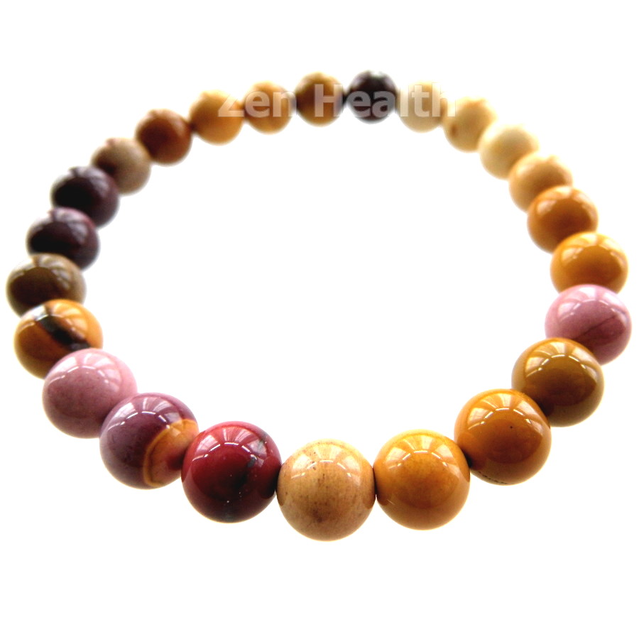 Australian Mookaite 8mm Natural Healing Beaded Stretchable Bracelet