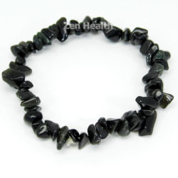 Natural Black Onyx Chipped Stretchable Bracelet