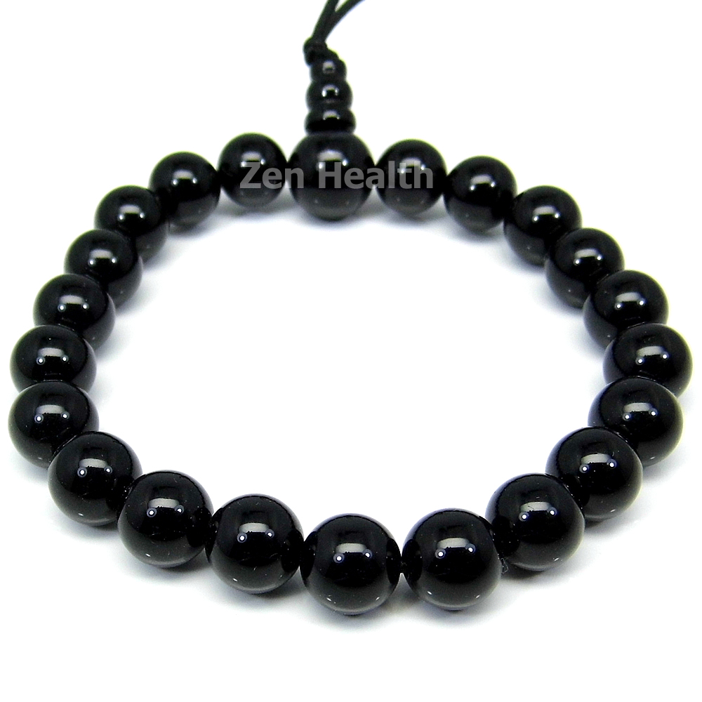 Natural Black Onyx Beaded Bracelet