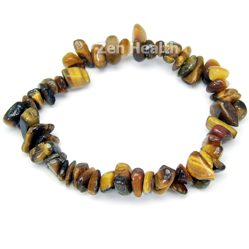 Natural Tiger's Eye Stretchable Chipped Gemstone Bracelet