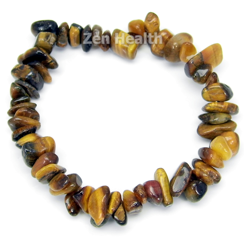 Natural Tiger's Eye Stretchable Chipped Gemstone Bracelet