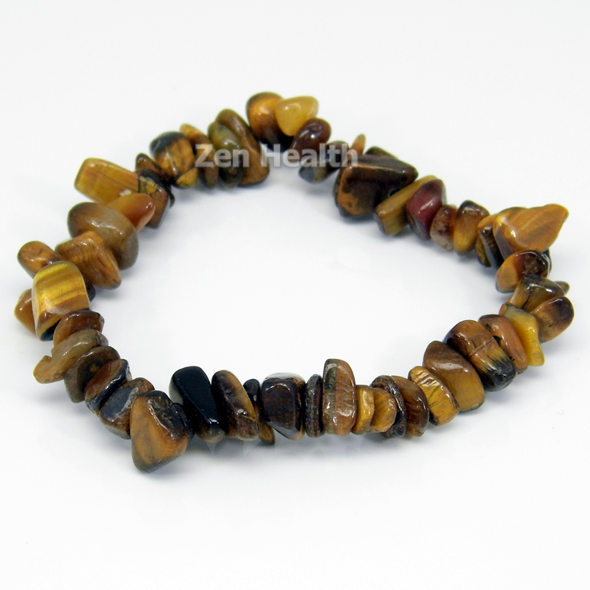 Natural Tiger's Eye Stretchable Chipped Gemstone Bracelet