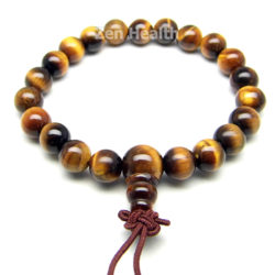 Golden Brown Tiger's Eye Gemstone Bracelet Round Stones