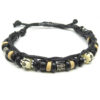 Tribal Style Leather Bracelet With Beads - Design 2