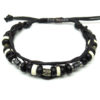 Tribal Style Leather Bracelet With Beads - Design 4