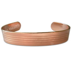 100% Copper Bracelet Non-Magnetic Arthritis and Circulation Pain Relief – Ribbed Design