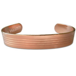 100% Copper Bracelet Non-Magnetic Arthritis and Circulation Pain Relief – Ribbed Design