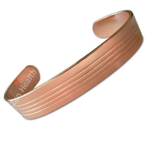 100% Copper Bracelet Non-Magnetic Arthritis and Circulation Pain Relief – Ribbed Design