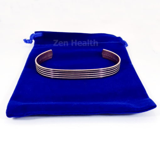 100% Pure Copper Bracelet Ribbed Design Arthritis / Circulation Pain Relief
