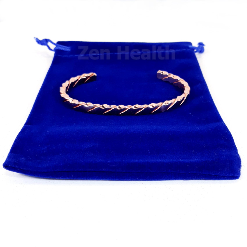 100% Pure Twisted Copper Bracelet Arthritis and Circulation Pain Relief