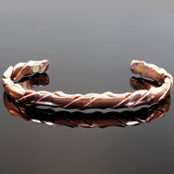 100% Pure Twisted Copper Magnetic Bracelet Arthritis and Circulation Pain Relief