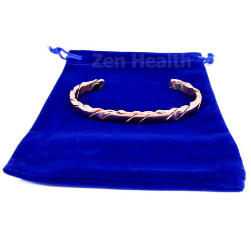 100% Pure Twisted Copper Magnetic Bracelet Arthritis and Circulation Pain Relief