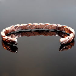 100% Pure Twisted Copper Magnetic Bracelet Arthritis and Circulation Pain Relief