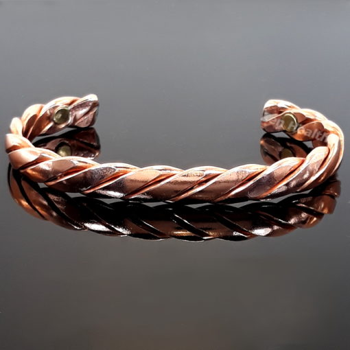 100% Pure Heavy Robust Twisted Copper Magnetic Bracelet Arthritis and Circulation Pain Relief