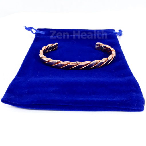 100% Pure Heavy Robust Twisted Copper Magnetic Bracelet Arthritis and Circulation Pain Relief