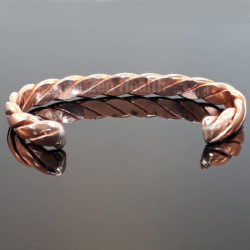100% Pure Heavy Robust Twisted Copper Magnetic Bracelet Arthritis and Circulation Pain Relief