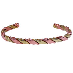 100% Pure Twisted Copper and Brass Bracelet Arthritis Circulation Pain Relief